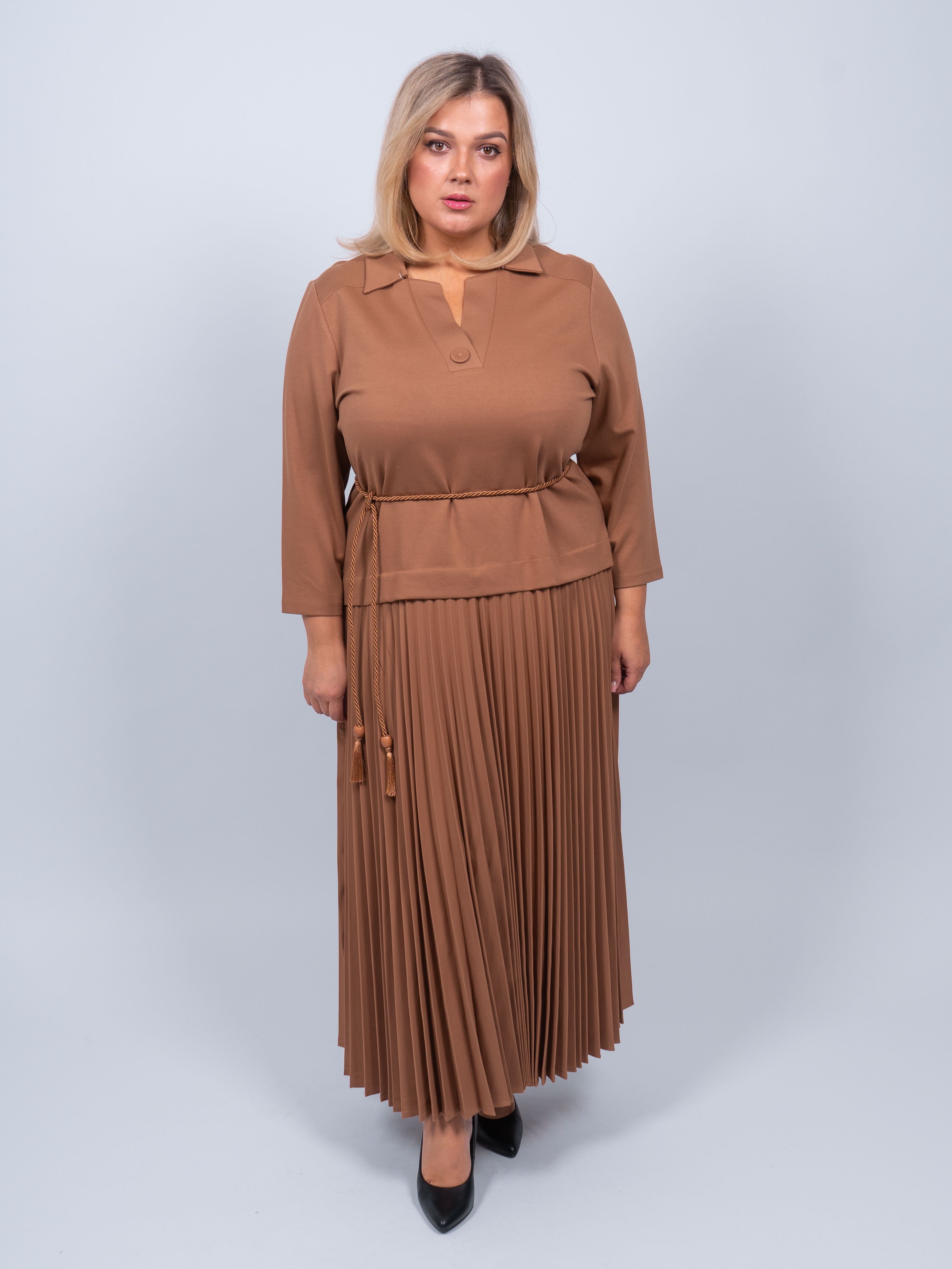 

Платье женское 365 clothes 249603 коричневое 52 RU, Коричневый, 249603