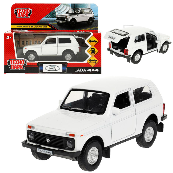 

Машина металлическая Технопарк Lada 4X4-12-WH, Белый, LADA4X4