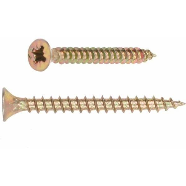 

Универсальный шуруп STARFIX 5.0x80 мм, желтый цинк, 25 шт. SMZ2-35460-25