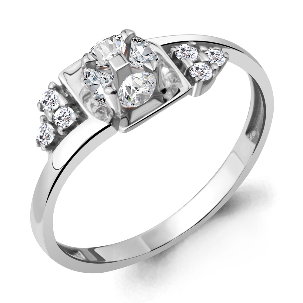 

Кольцо из серебра с фианитом р. 17 Aquamarine 68620А_925_р, 68620А_925_р