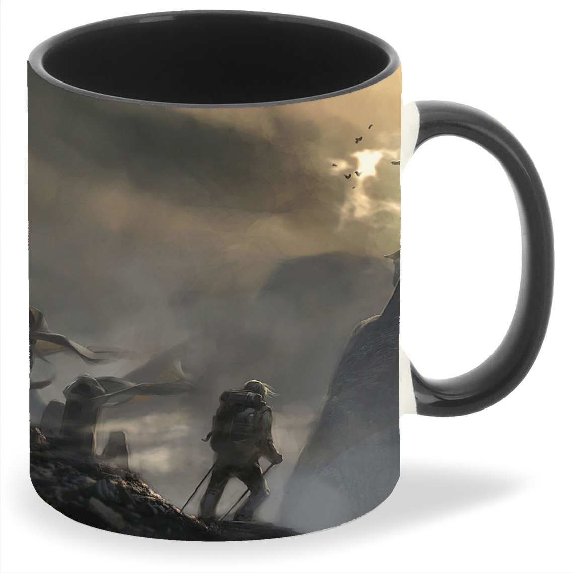 

Кружка CoolPodarok cursed mountain Китайские постройки на скале, cursed mountain Китайские постройки на скале