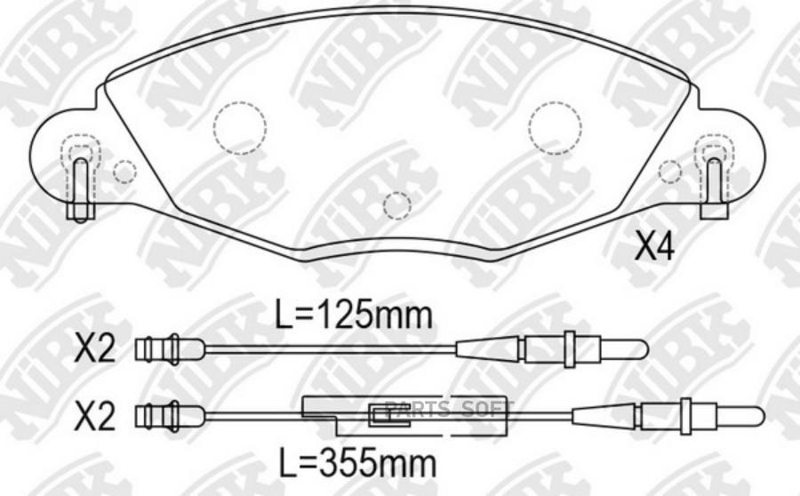 

Тормозные колодки NiBK PN0184W