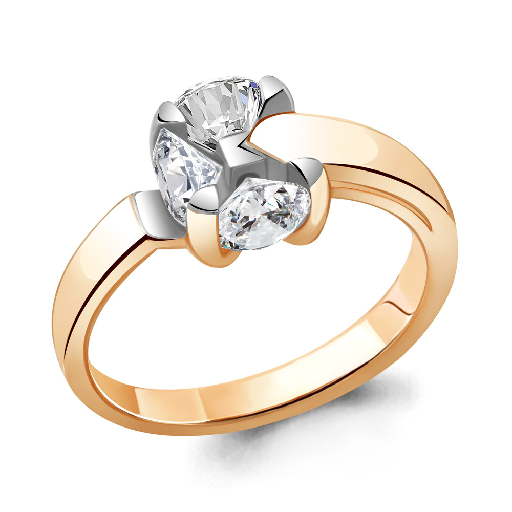 

Кольцо из серебра с фианитом р.  Aquamarine 68621А_925_з, 68621А_925_з