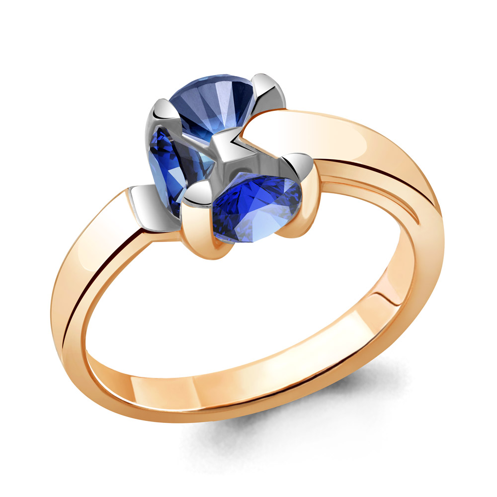 

Кольцо из серебра с сапфиром р.  Aquamarine 68621Б_925_з, 68621Б_925_з