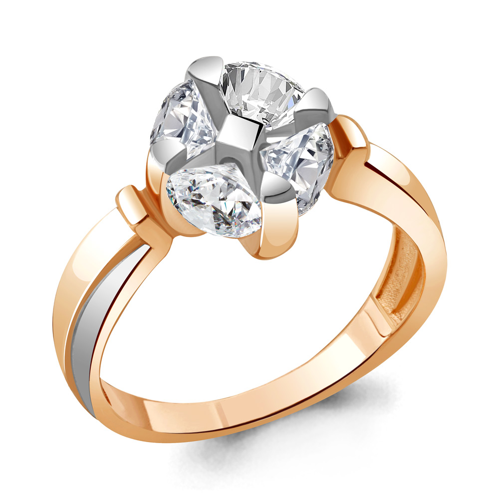 

Кольцо из серебра с фианитом р. , Aquamarine 68622А_925_з, 68622А_925_з