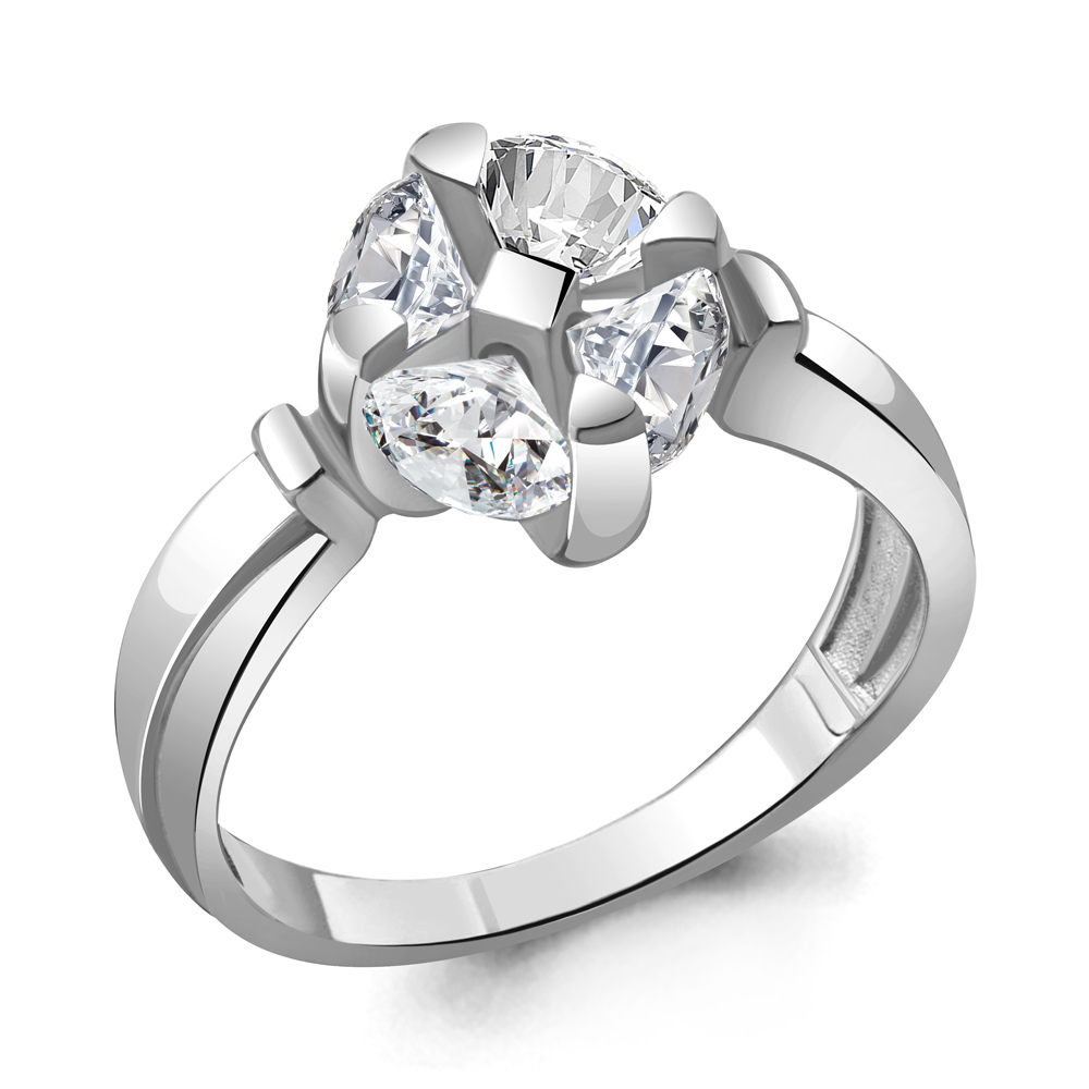 

Кольцо из серебра с фианитом р. 16,5 Aquamarine 68622А_925_р, 68622А_925_р