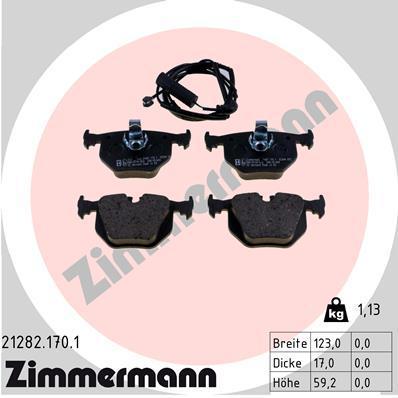 

Комплект тормозных колодок ZIMMERMANN 212821701