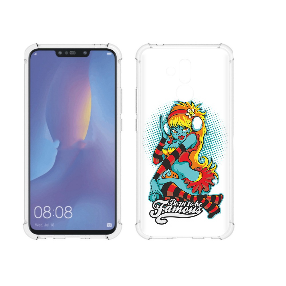 

Чехол MyPads Tocco для Huawei Mate 20 Lite нарисованная девушка в наушниках, Прозрачный, Tocco