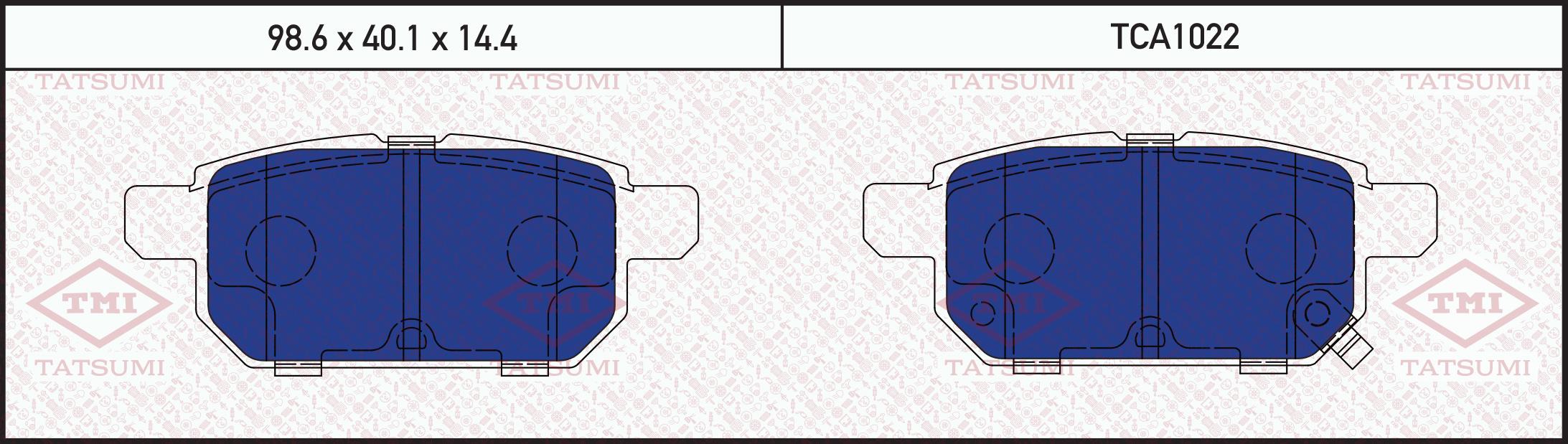 Комплект тормозных колодок Tatsumi tca1022