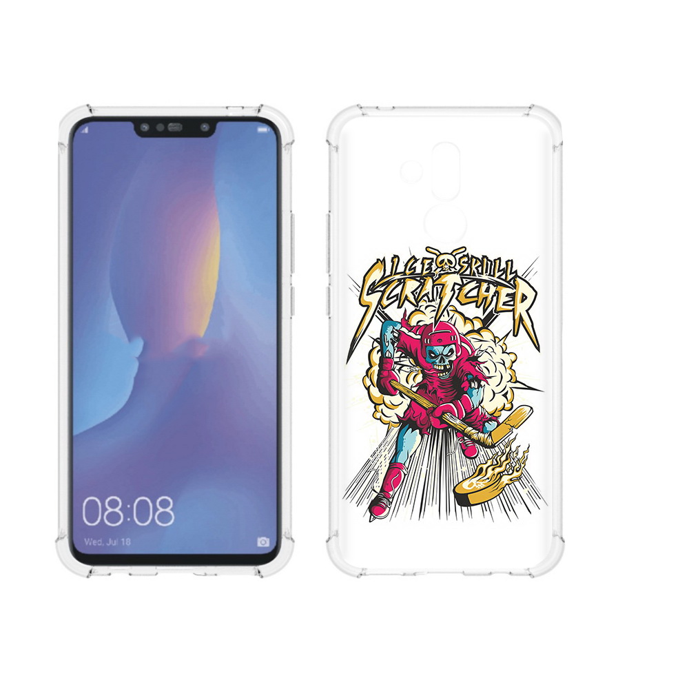 Чехол MyPads Tocco для Huawei Mate 20 Lite нарисованный скелет хоккеист (PT117828.66.514)