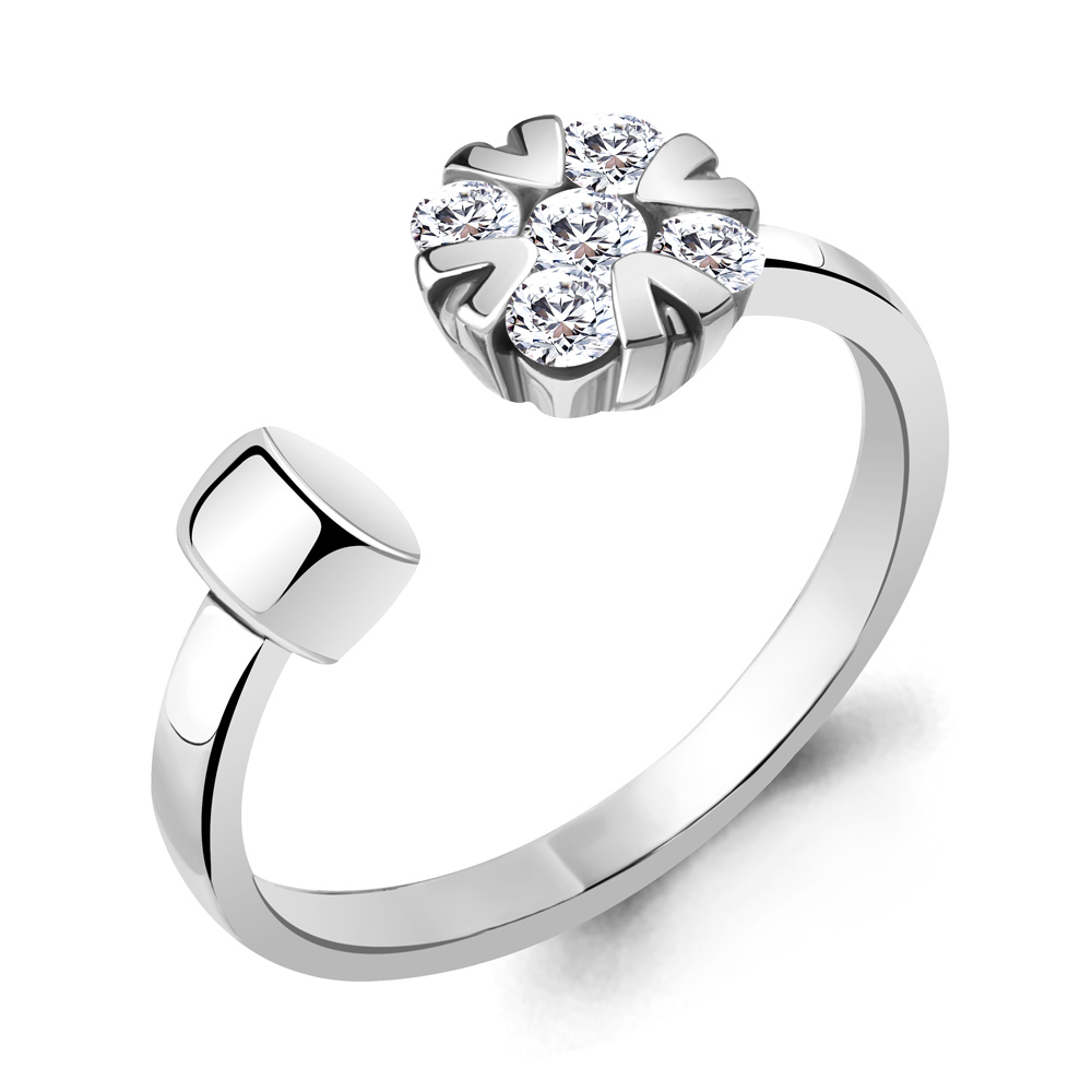

Кольцо из серебра с фианитом р. 19,5 Aquamarine 68623А_925_р, 68623А_925_р