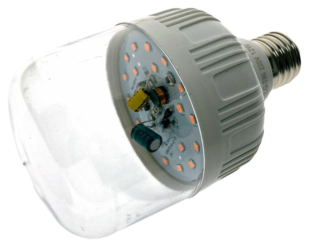 фото Светодиодная фитолампа espada fito e27 led t80 12w e-t80-12w