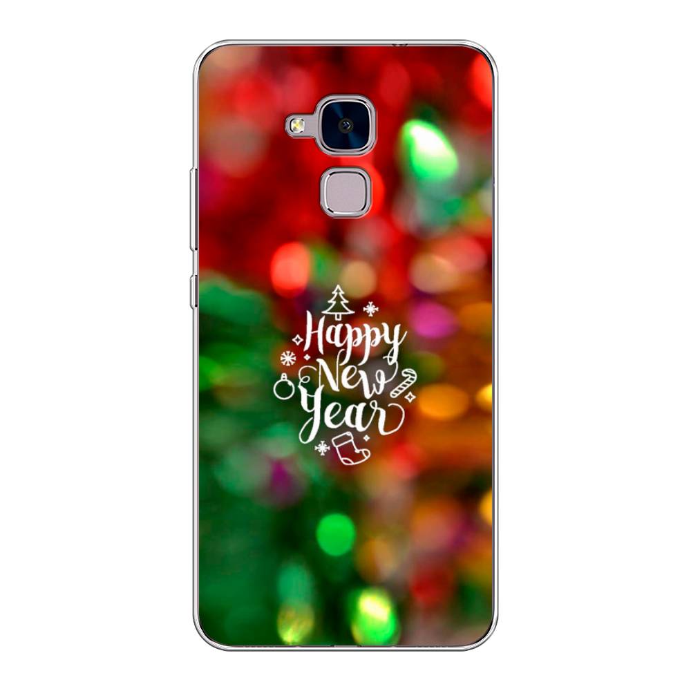 

Чехол на Honor 5C "Новый Год на елке", Зеленый;красный;желтый, 60450-5