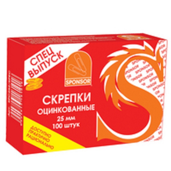 

Скрепки оцинкованные, 25 мм