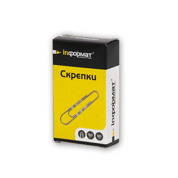 

Скрепки гофрированные "inФормат", 50 мм, 50 штук