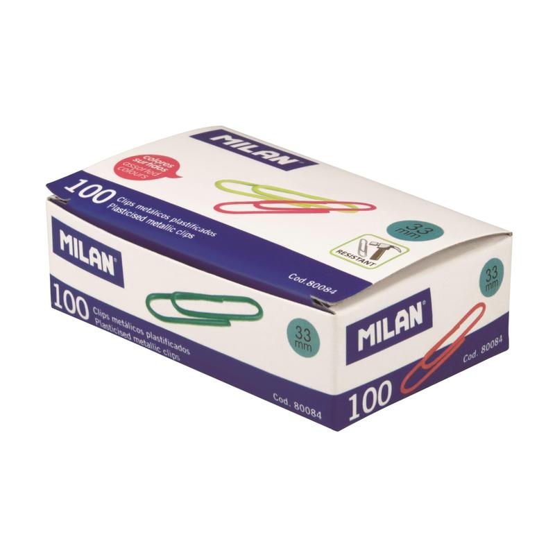 

Скрепки "Milan", цветные, 33 мм, полимер, 100 штук