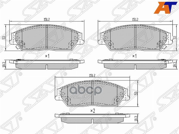 

Колодки Тормозные Перед Toyota Camry #Cv40/#Cv50 Uae Sat арт. ST-04465-06090