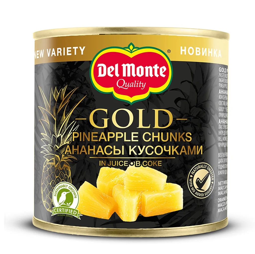 Ананасы Del Monte кусочки в соке 435г Кения