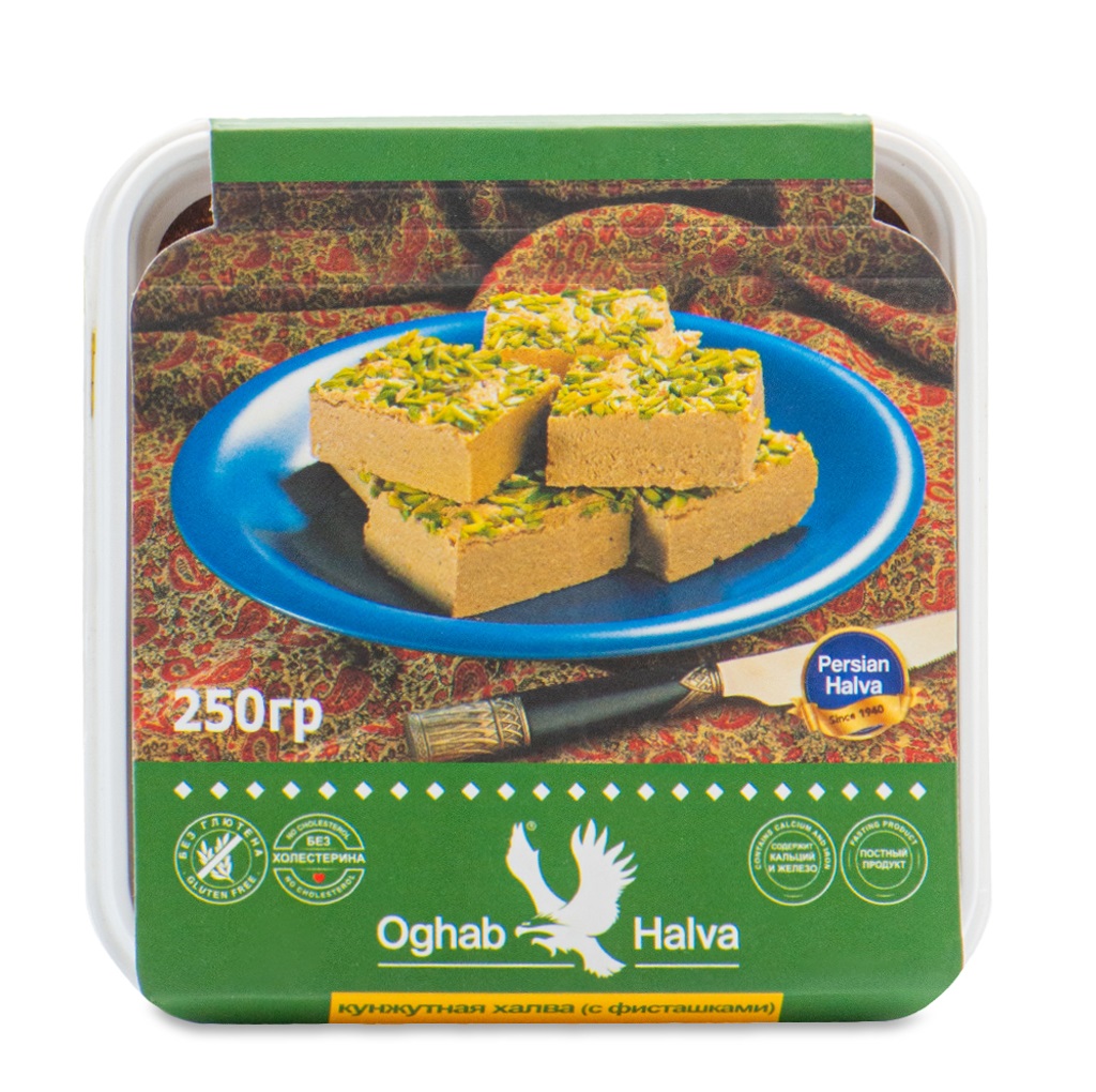 

Халва Oghab Кунжутная с фисташками 250 г Иран
