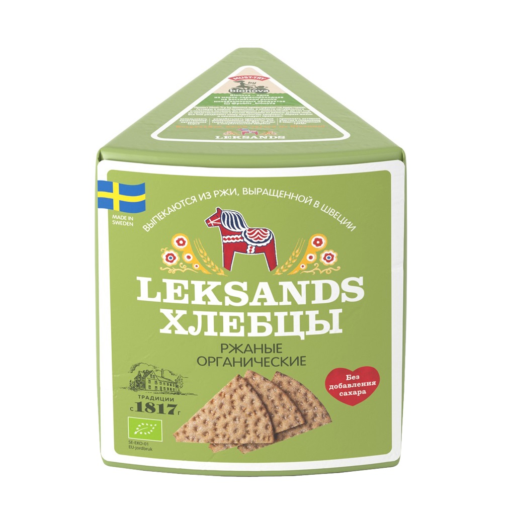 

Хлебцы ржаные "Органические" Leksands by Bionova 200 г, Швеция