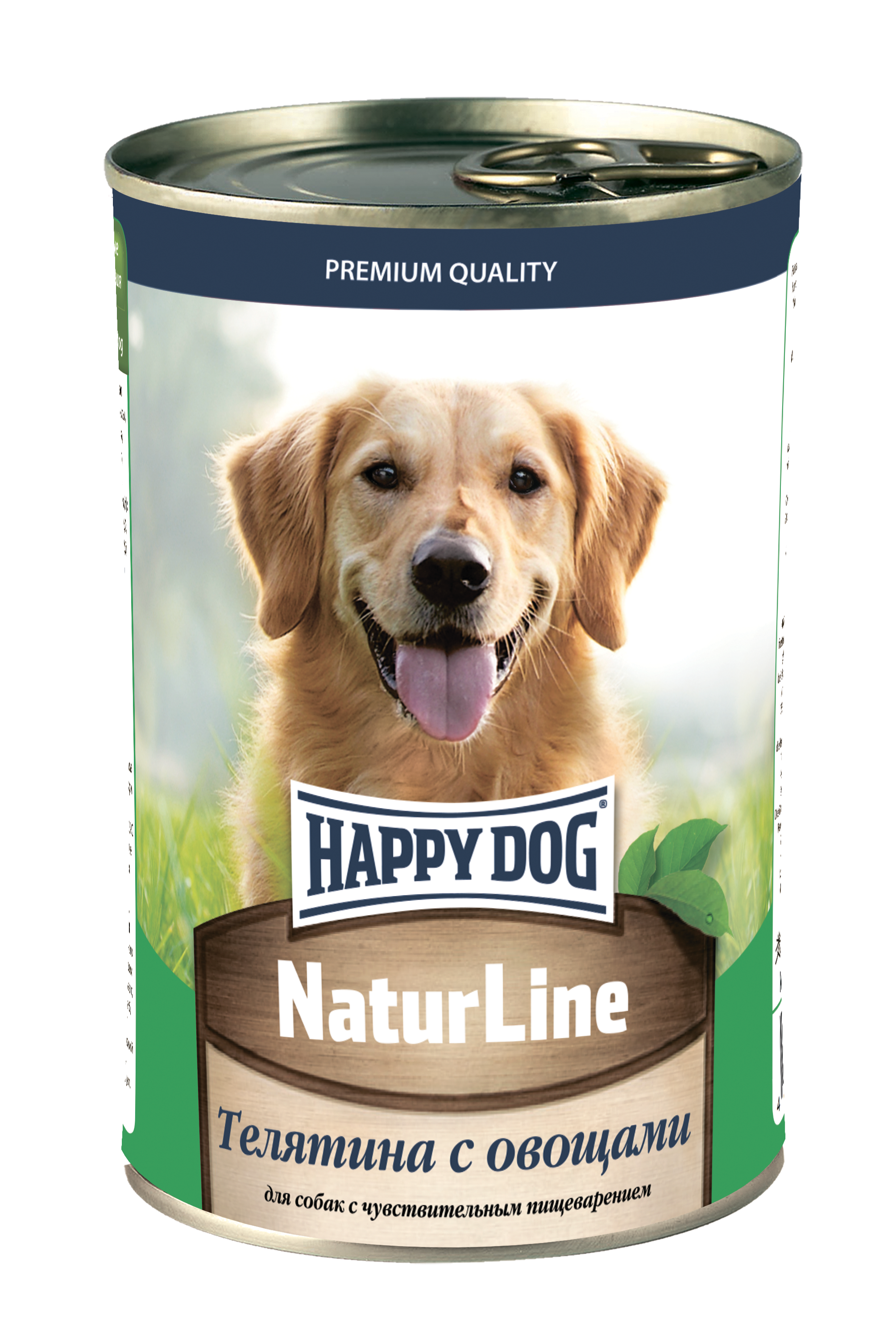 фото Консервы для собак happy dog nature line с телятиной и овощами 410г, 20 шт