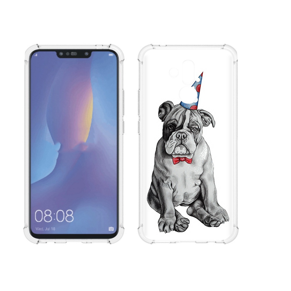 

Чехол MyPads Tocco для Huawei Mate 20 Lite праздничный щенок (PT117828.66.554), Прозрачный, Tocco