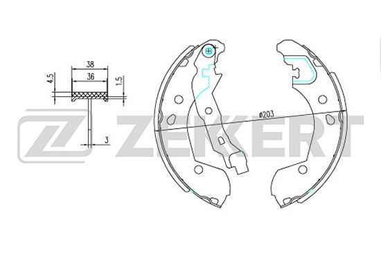

Комплект тормозных колодок ZEKKERT BK-4026