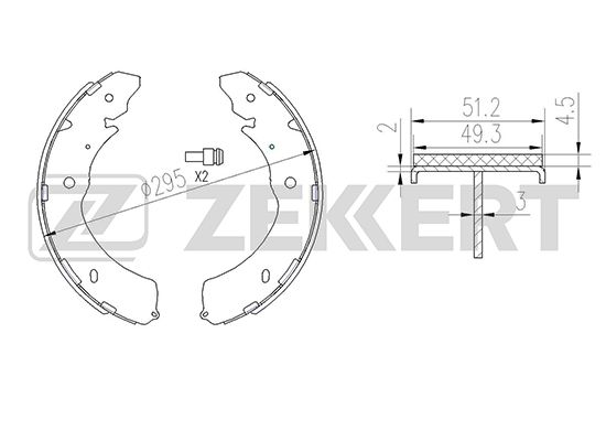 

Комплект тормозных колодок ZEKKERT BK-4034