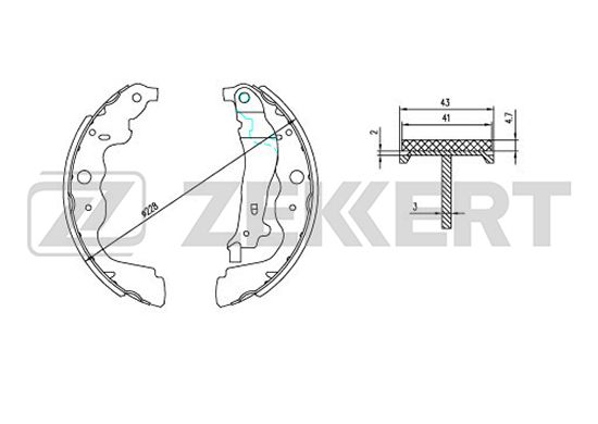 

Комплект тормозных колодок ZEKKERT BK-4054