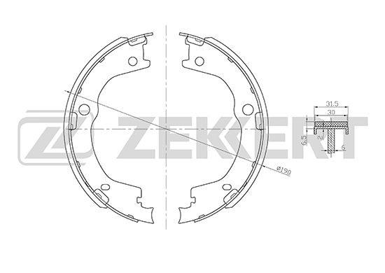 

Комплект тормозных колодок ZEKKERT BK-4105