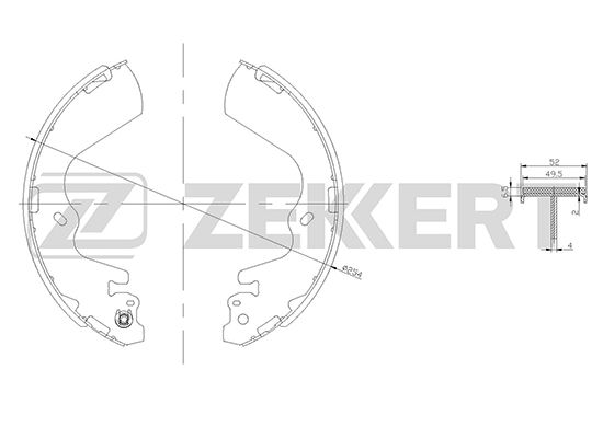 

Комплект тормозных колодок ZEKKERT BK-4113