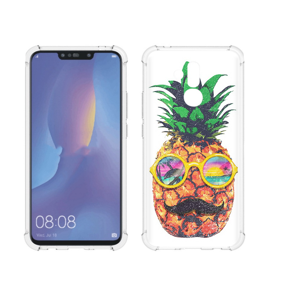 

Чехол MyPads Tocco для Huawei Mate 20 Lite прикольный ананас с лицом (PT117828.66.556), Прозрачный, Tocco