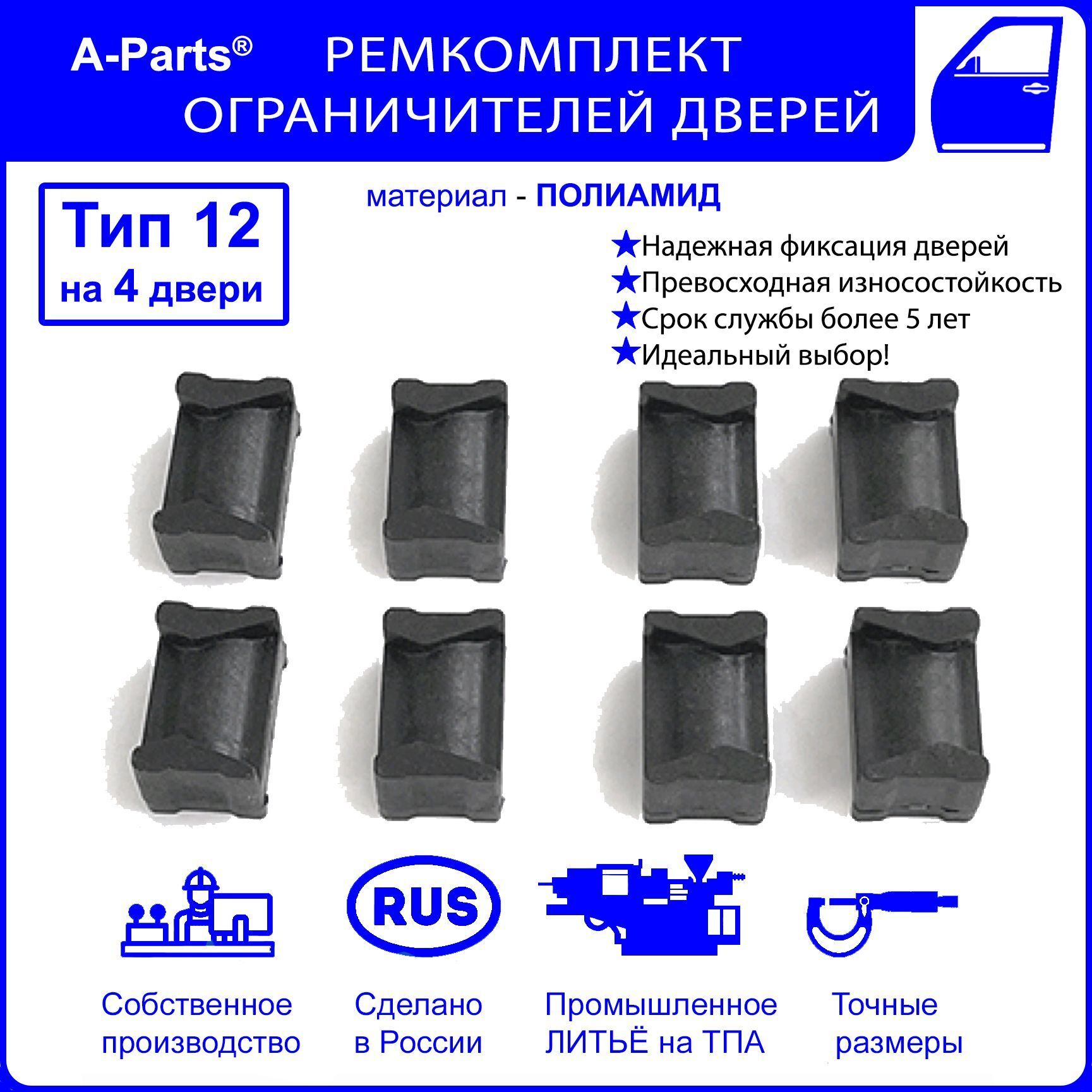 

Рмк ограничителей дверей Тойота Корола E180; E210 18; 21 2012-2020, 2 двери, 717660038