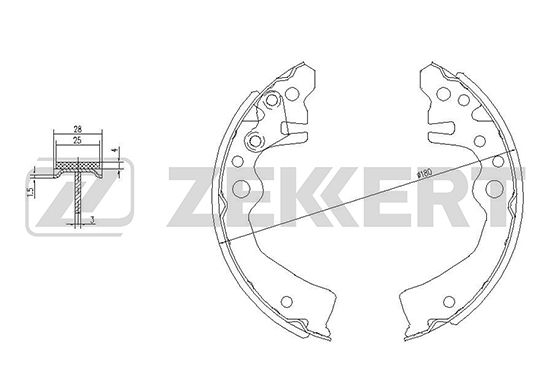 

Комплект тормозных колодок ZEKKERT BK-4143