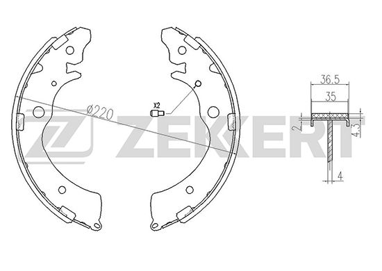 

Комплект тормозных колодок ZEKKERT BK-4207
