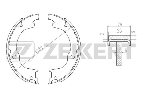 Комплект тормозных колодок ZEKKERT BK-4441