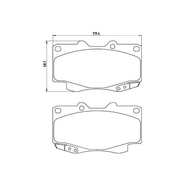 

Колодки тормозные дисковые передние Toyota Fortuner/Hilux VII 04>15 Nisshinbo NP1075