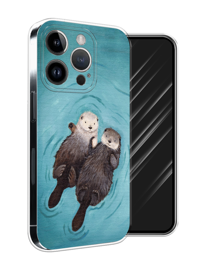 

Чехол Awog на Apple iPhone 15 Pro Max "Парочка бобров", Голубой, 15850-1