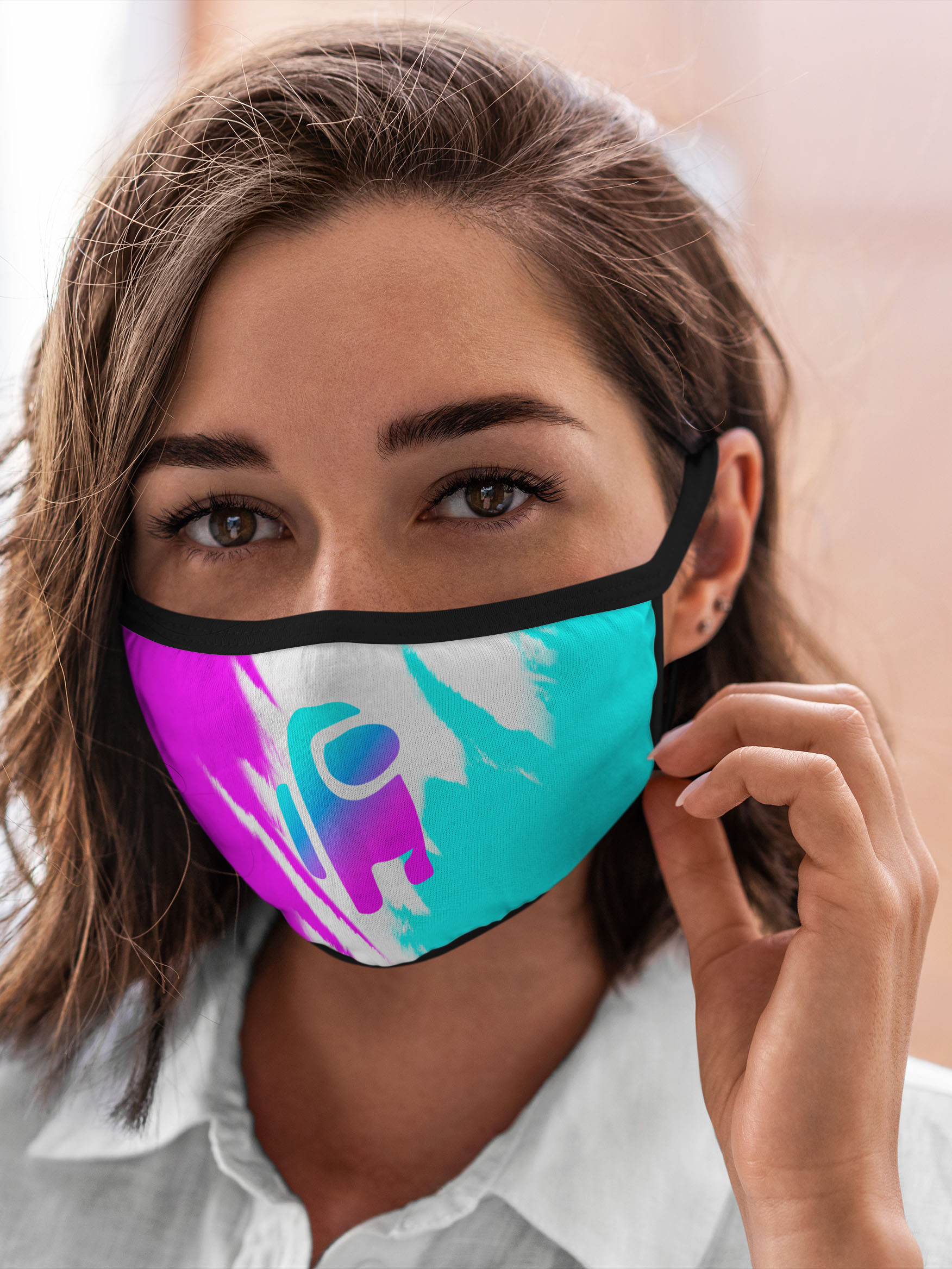 

Многоразовая маска унисекс Burnettie Among Us Neon, Разноцветный, Among Us Neon