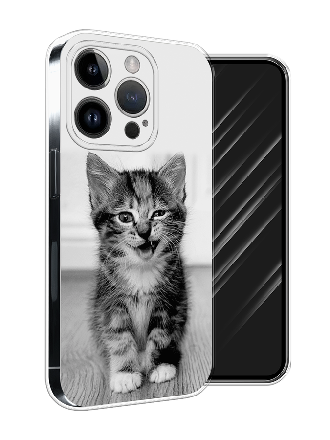 

Чехол Awog на Apple iPhone 15 Pro Max "Подмигивающий котенок", Черный;серый, 15850-1