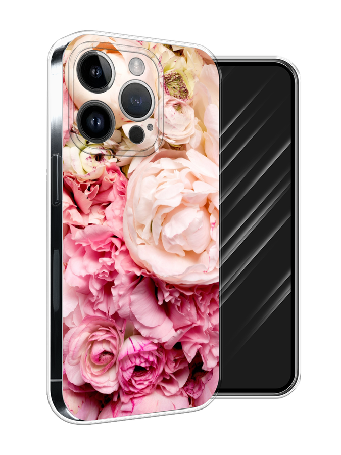 

Чехол Awog на Apple iPhone 15 Pro Max "Пионы яркие", Розовый, 15850-1