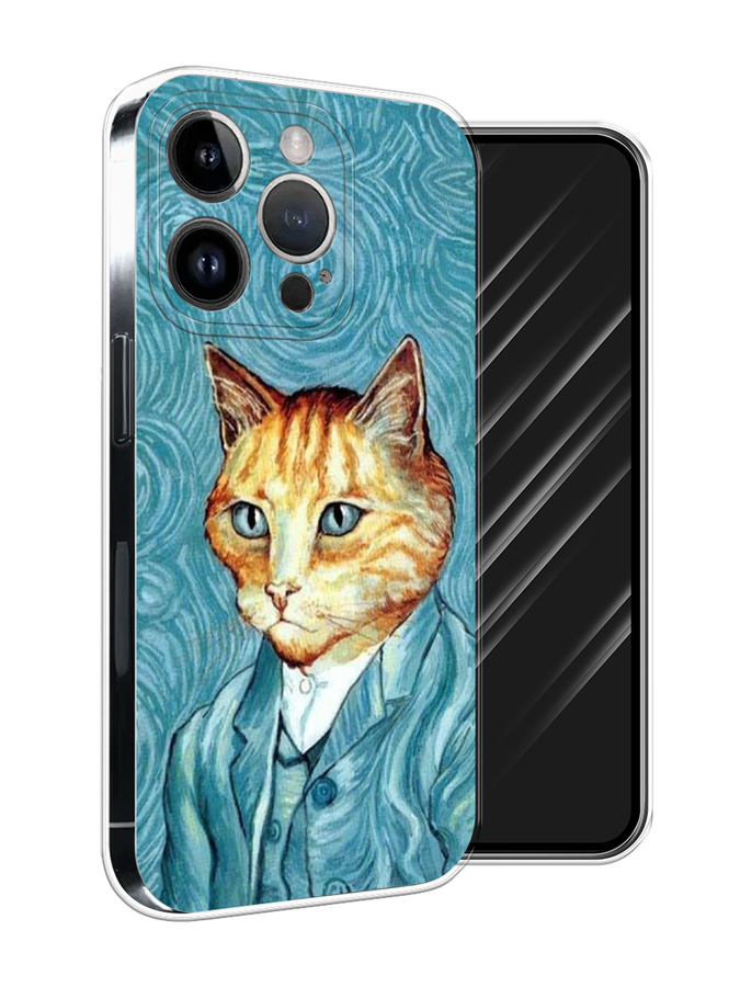 

Чехол Awog на Apple iPhone 15 Pro Max "Кот Ван Гог", Голубой;коричневый, 15850-1