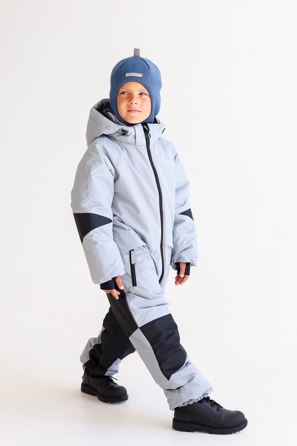 

Комбинезон детский Minidino B-KOM-006, серый, 128, B-KOM-006
