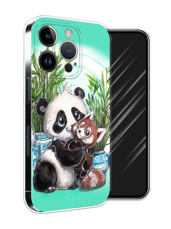 

Чехол Awog на Apple iPhone 15 Pro Max "Друзья зверята", Бирюзовый;белый;черный, 15850-1