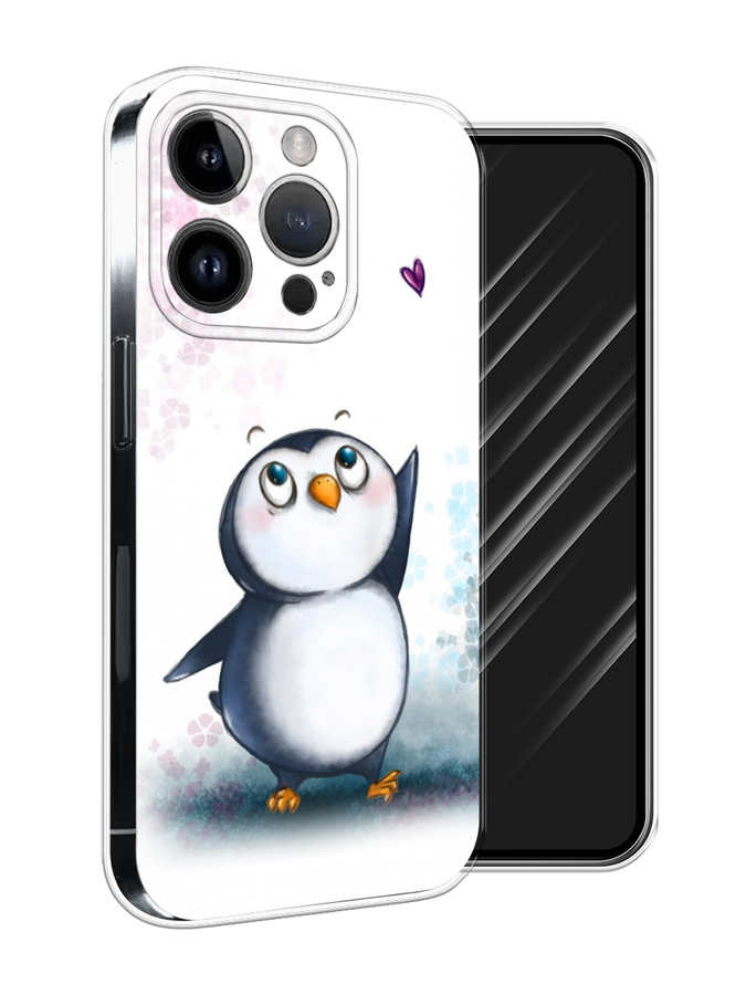 

Чехол Awog на Apple iPhone 15 Pro Max "Пингвин и сердечко", Белый, 15850-1