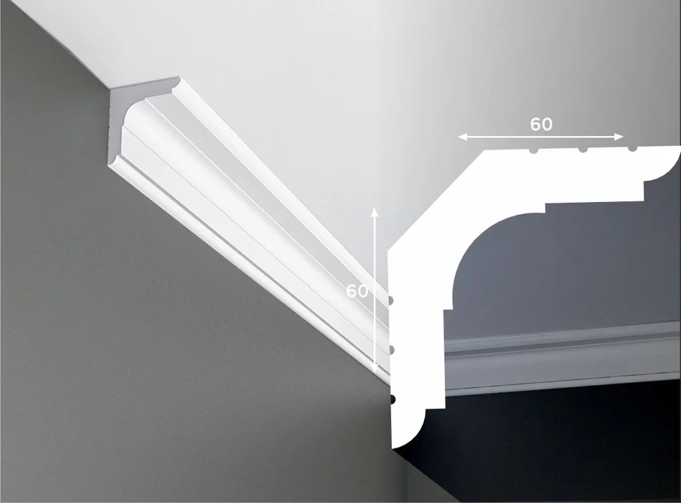 Карниз COSCA К006, 60х60, 2000 мм, экополимер