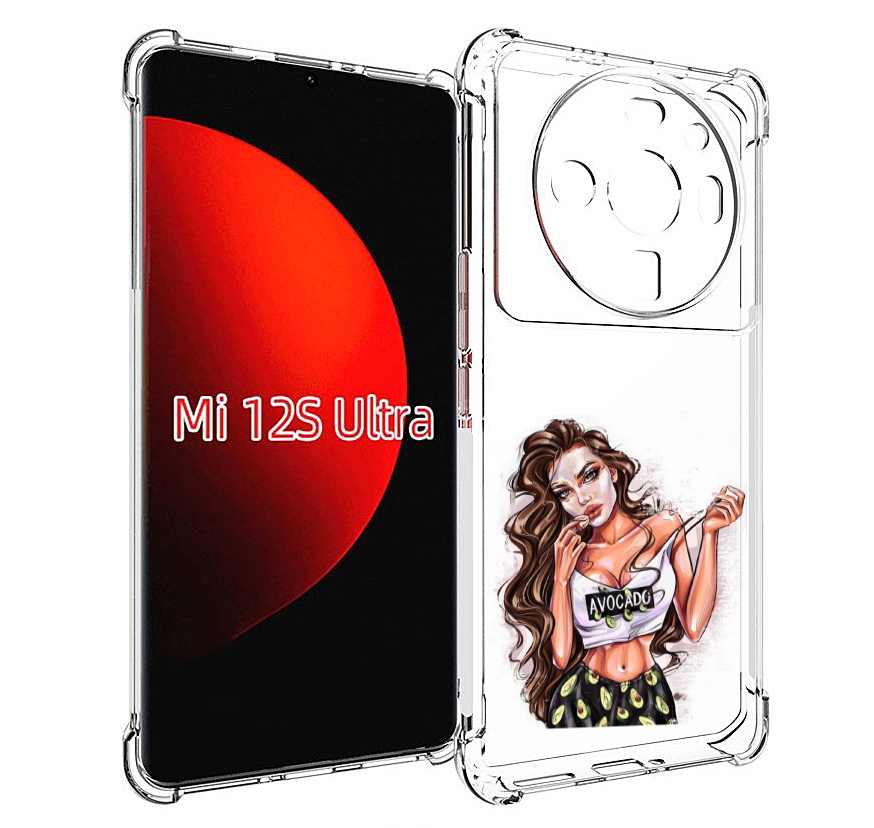 

Чехол MyPads Продукты на дом с доставкой женский для Xiaomi 12S Ultra, Прозрачный, Tocco