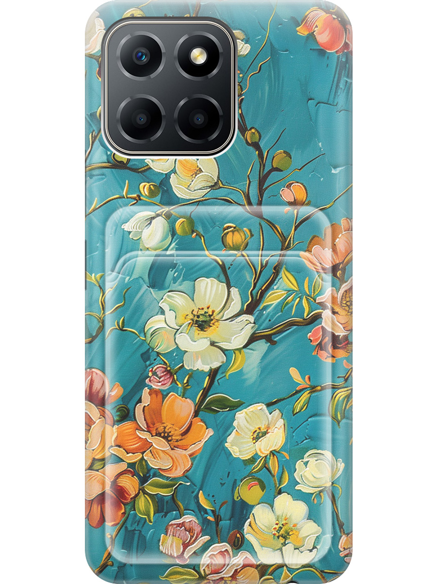 

Силиконовый чехол на Honor X6/X8 5G с принтом с карманом для карты прозрачный 815401, Прозрачный;белый;голубой, 762092223
