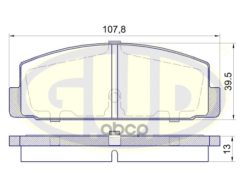 

Тормозные колодки G.U.D. дисковые GBP880155