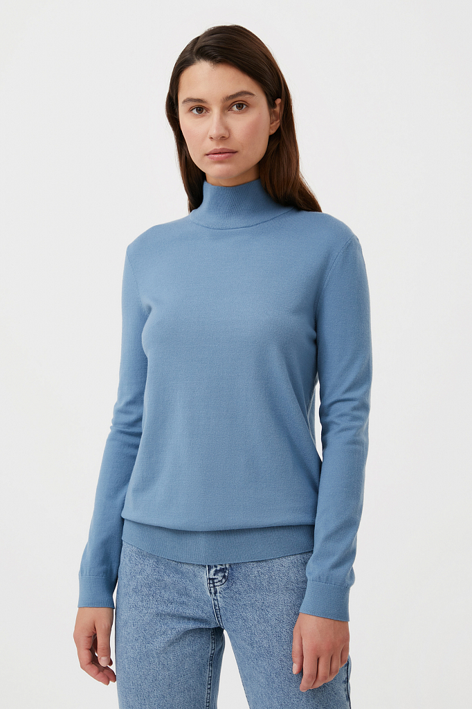 

Джемпер женский Finn Flare BAS-10107 голубой XS, BAS-10107